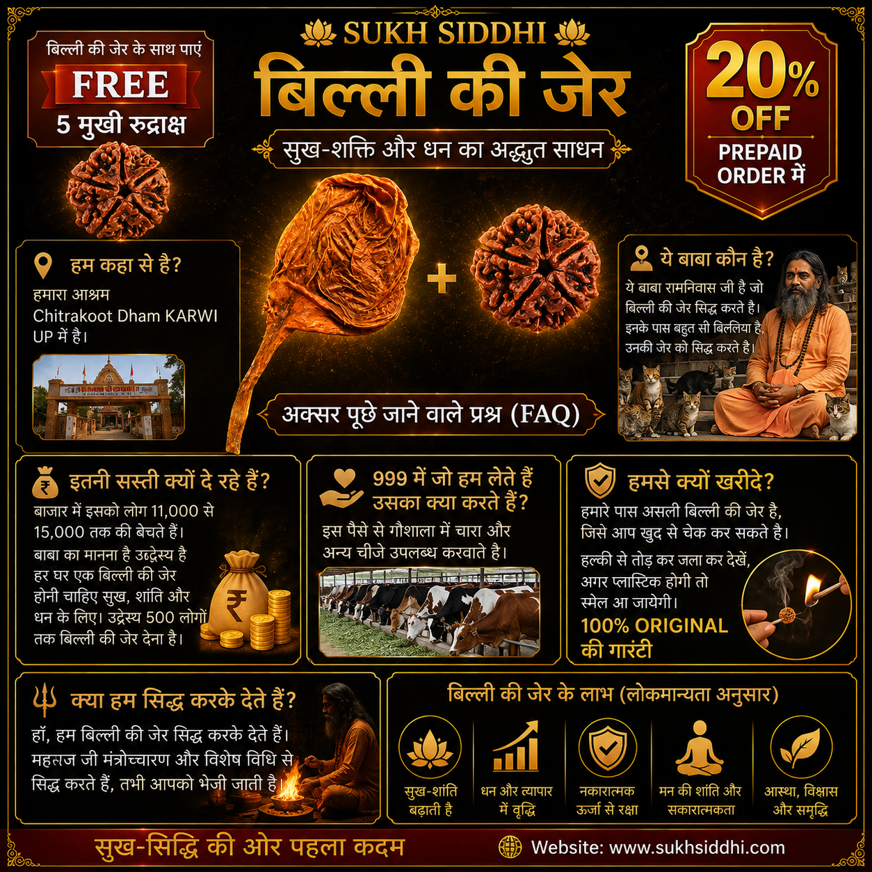 Siddh Billi Ki Jer – Rare Spiritual Ritual Item